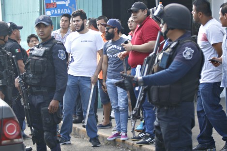 Al lugar acudieron elementos de la SSP para resguardar ante cualquier posible incidente. 