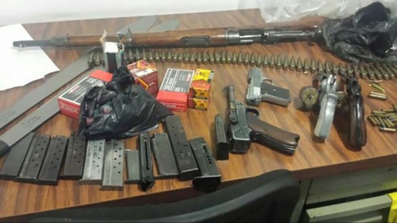 Armamento decomisado. 