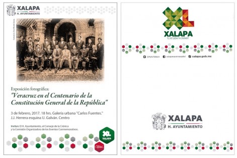 Con la exposición fotográfica Veracruz en el Centenario de la Constitución General de la República, que se inaugurará este viernes en la galería urbana Carlos Fuentes, inician en Xalapa los actos conmemorativos por la promulgación de la Carta Magna.