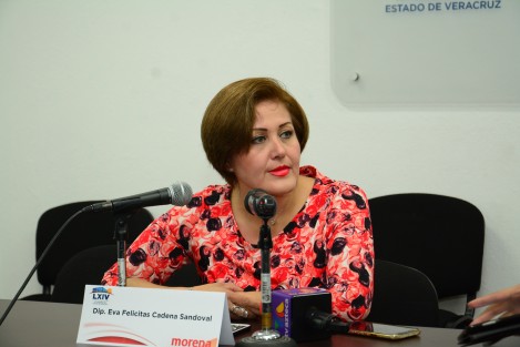 Eva Felícitas Cadena Sandoval, presidenta de la Comisión Permanente de Medio Ambiente, Recursos Naturales y Cambio Climático de la LXIV Legislatura de Veracruz. 