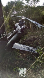 El informe policial indica que el helicóptero es propiedad de una empresa dedicada al transporte de pasajeros y viajaba de la zona de Poza Rica a la Ciudad de México. Los pasajeros fueron identificados como Samuel Madrigal Zamorano y Jorge Palafox Ramos, los dos están estables en un hospital de la región de Papantla.