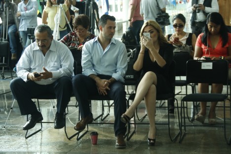 Saludo especial del gobernador recibió la diputada María Josefina Gamboa, quien se refirió a sus compañeros en la Legislatura,  sólo como diputados locales.