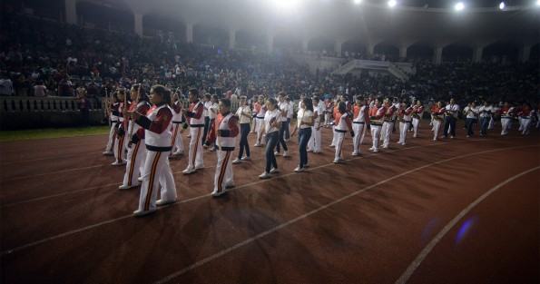 Una vez en el Estadio Xalapeño, una a una las bandas dieron un gran espectáculo musical.  