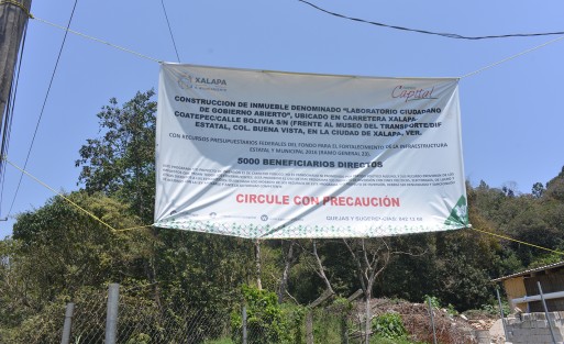 El Laboratorio Ciudadano se construye justo a un lado del Velódromo de Xalapa.