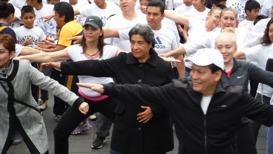 En el parque Juárez de la ciudad de Xalapa se comemoró el Día Mundial de la Salud, para lo cual  empleados IMSS, encabezados por el delegado federal, Antonio Benítez Lucho, la diputada local Ángela Soto, así como otros grupos de personas, realizaron una jornada de ejercicio. 