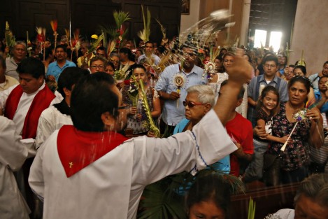 Se llevó a cabo la Misa de Ramos en la Catedral de Veracruz dando de esta manera el inicio de la Semana Santa. 
