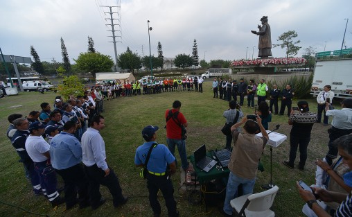 Autoridades de Protección Civil, SSP, PFP, Bomberos y grupos de rescatistas voluntarios participaron en el banderazo de inicio de operativo especial con motivo de Vacaciones de Semana Santa. 