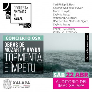 La Orquesta Sinfónica de Xalapa se presentará este sábado en el auditorio de la Iniciativa Municipal para el Arte y la Cultura.  