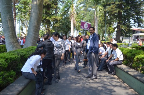 Conforme a los protocolos de seguridad, personal de la SSP fue movilizado al parque Juárez, su punto seguro. 