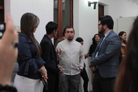 La inauguración de la exposición corrió a cargo del director del IVEC, Mtro. Enrique Manuel Márquez Almazán, Israel Barrón director de la GACX, y expositores. 