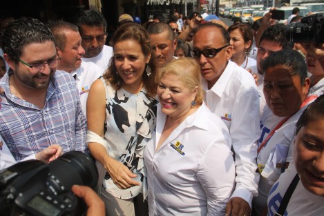 Margarita Zavala, esposa del expresidente de México,Felipe Calderón estuvo en Córdoba para apoyar la campaña de Leticia López. 