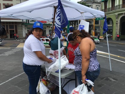 Debido a la poca distribución de artículos promocionales en las actuales campañas, donde algún partido da algo, la gente se acerca, por lo que los panistas tuvieron la visita de muchas señoras en su stand de la plaza Lerdo, para obtener a cambio de sus datos, una bolsita de pellón... aunque sea.  