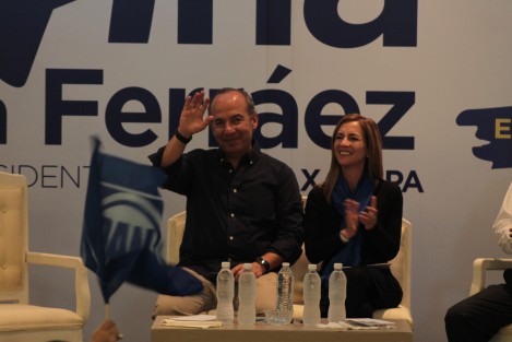 El expresidente de México, Felipe Calderón Hinojosa, estuvo en Xalapa para respaldar la candidatura de Ana Miriam Ferráez a alcaldesa de Xalapa.