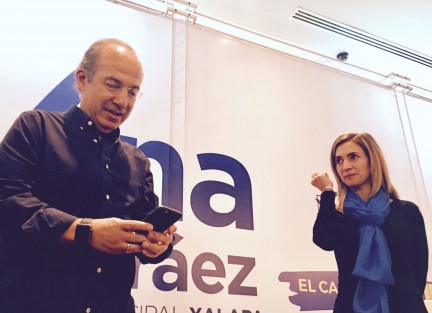 Felipe Calderón se refirió a Ana Miriam Ferráez como una mujer a la que nadie la puede señalar.