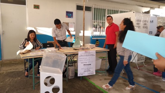 Con retaso de minuos en la instalción y apertura de casillas inicia la jornada electoral para renovar alcaldías en Veracruz.