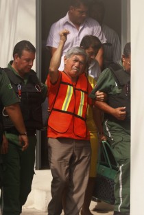El líder del sindicato nacional de TAMSA Unidad y Progreso, Pascual Lagunes Ochoa, acudió a los juzgados donde se llevará una audiencia para determinar si es factible cambiar las medidas cuatelares en el proceso que se le instruye por el delito de homicidio.