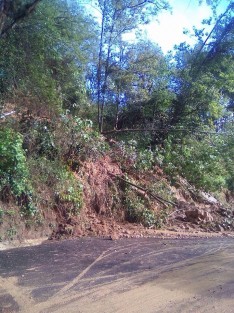 Las lluvias de las últimas horas han ocasionado el reblandecimiento de tierra en diversos puntos de la ciudad, así como en caminos que conectan con poblaciones cercanas, tal es el caso del camino a Rancho Viejo, donde esta mañana fue imposible transitar debido al colapso de tierra y árboles.
