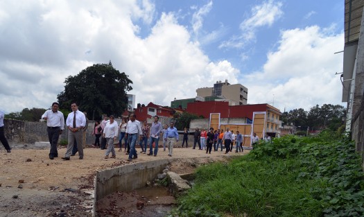 Inaugura Américo Zúñiga primera etapa del colector pluvial Río Misantla. 