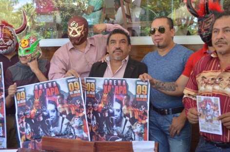 Luchadores profesionales de LG Manía  invitan para el próximo 9 de Julio a presenciar en la Arena Xalapa la lucha Máscara Vs Cabellera entre el Hijo del Tirantes y el Eslabón Perdido.