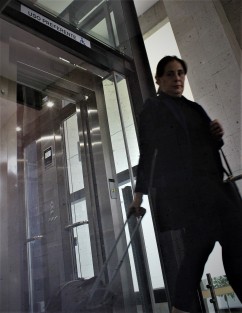Diputada hace uso del elevador que no es EXCLUSIVO para discapacitados, sino PREFERENTE, aunque algunos la cuestionen. 