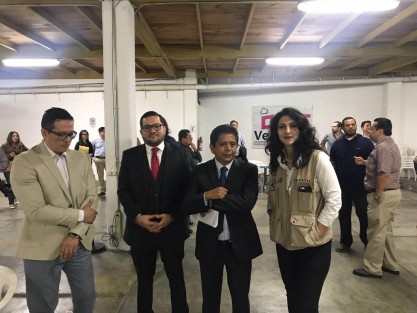 Magistrados del Tribunal Electoral iniciaron el conteo de votos del Municipio de Emiliano Zapata en las instalaciónes del TEV.   