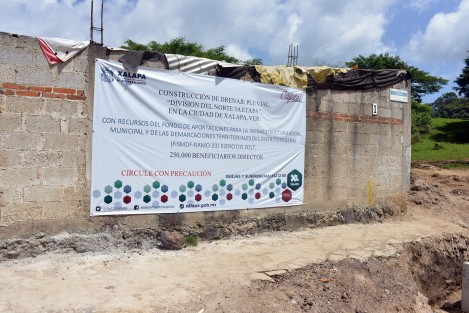 Así lucen los avances de la construcción de drenaje pluvial <em>División del  Norte 3ra etapa</em> el cual evitará inundaciones en la zona de colonia el Moral y su alrededores.