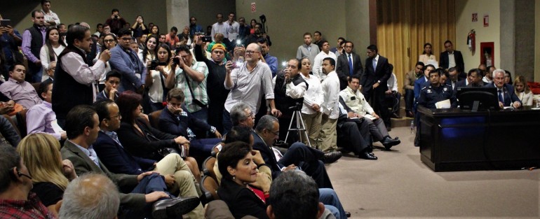 Así vivieron la comparecencia del Secretario de Seguridad Pública de Veracruz, Jaime Téllez Marié, ante el Congreso local.
