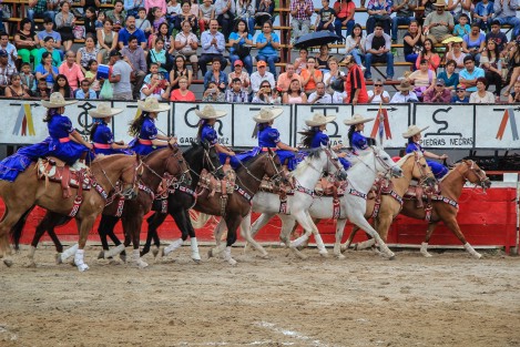 En la plaza de toros Alberto Balderas de Xico, Veracruz se llevó a la cabo la presentación de los Caballos Domecq y Escaramuzas como parte del programa de eventos artístiscos de la fiesta patronal en honor a Santa María Magdalena.