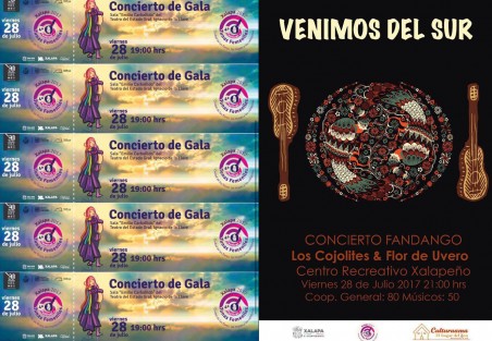 Ese viernes 28 de Julio, primero al Concierto de Gala del 4° Festival de Tunas Femeniles y después al concierto fandango de Los Cojolites. 