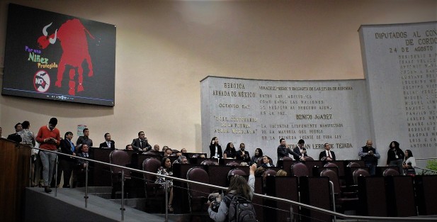 El diputado Manuel Francisco Martínez Martínez se pronunció contra espectáculos  en donde se maltrata animales, tales como las corridas de toros, al señalar la presencia de niños en los mismos, lo cual puede afectarlos al presenciar esta clase de violencia.