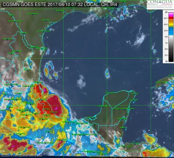 Pese a degradarse a tormenta tropical, Franklin dejará abundantes lluvias en territorio veracruzano, por lo que se mantiene la Alerta Roja. 