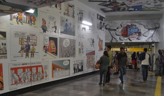 En la estación  Zapata de la línea 12 del Sistema de Transporte Colectivo Metro de la Ciudad de México, se encuentra un Museo Emblemático de la Caricatura Mexicana,  el  cual podría considerarse como el espacio más grande dedicado a la caricatura.
