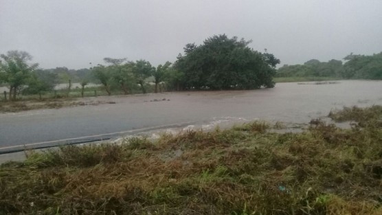  Este domingo la carretera (145-D) La Tinaja-Cosoleacaque fue cerrada por aproximadamente dos horas debido a la creciente del río Tesechoacán, llegando sus aguas hasta la carretera en ambos sentidos.