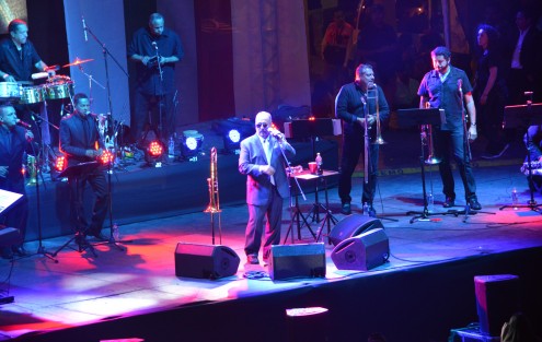 Willie Colón amenizó el festejo en la Plaza Lerdo. 