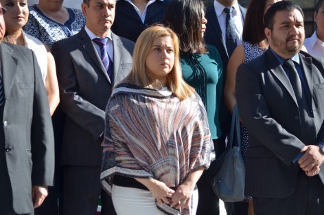 Ana Cristina Ledezma, Secretaria Ejecutiva del Consejo estatal de seguridad, acudió a las guardias de honor en Los Berros.Entrevistada por medios locales, comentó que ya se lleva un avance del 40 por ciento en la construcción de seis ciudades judiciales. 