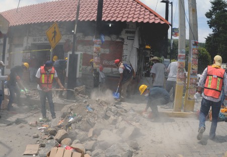 Metepec, perteneciente al municipio de Atlixco, en Puebla, sufrió pérdidas graves, principalmente en casas habitación. Esta comunidad es una de las más devastadas debido a sus construcciones típicas de adobe y teja. 
