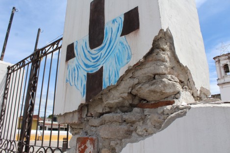Las iglesias de Axochiapa, en el estado de Morelos, fueron las que tuvieron los principales daños por el sismo, así como algunas viviendas.