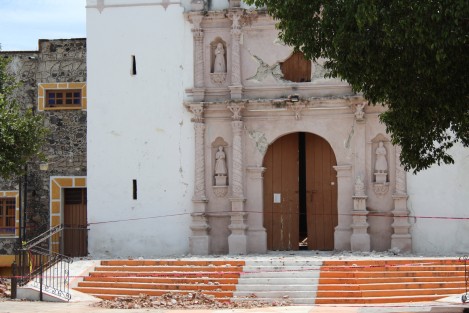 Las iglesias de Axochiapa, en el estado de Morelos, fueron las que tuvieron los principales daños por el sismo, así como algunas viviendas.