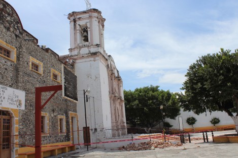 Las iglesias de Axochiapa, en el estado de Morelos, fueron las que tuvieron los principales daños por el sismo, así como algunas viviendas.
