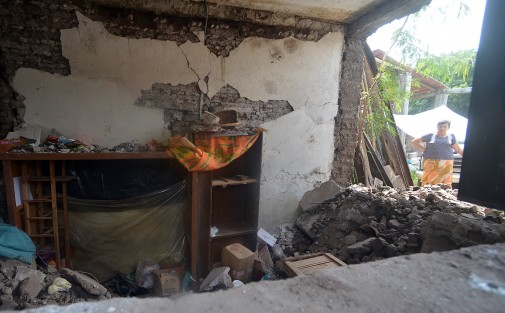 Contla, localidad cercana al poblado Quebrantadero, y a unos minutos de Axochiapa, en el estado de Morelos, con derrumbe de viviendas, pero afortunadamente cuentan con víveres necesarios para atender a la pequeña población.
