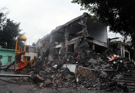 Así lucen las calles de Jojutla, Morelos tras el sismo del 19 de septiembre.