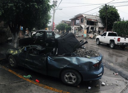 Así lucen las calles de Jojutla, Morelos tras el sismo del 19 de septiembre.