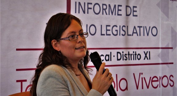 En compañía de diputados federales y locales, la legisladora de MORENA por el Distrito XI de Xalapa, Tanya Carola Viveros Cházaro rindió su primer informe de labores en el emblemático barrio de Xallitic de esta ciudad capital.