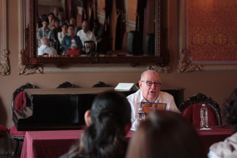 El Arzobispo Emérito de Xalapa, Sergio Obeso Rivera, ofreció la conferencia: Música Sagrada, digna expresión de la oración litúrgica. Donde habló sobre el papel que juega esta expresión artística dentro de la liturgia, y de cómo ha cambiado después del Concilio Vaticano II. 