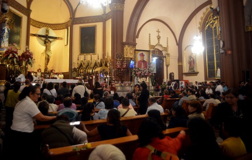 Así festejan a San Rafael Guízar. 