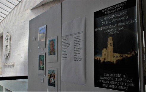Continúa en Palacio Legislativo la Expo- Venta de Arte, a beneficio de los damnificados.  