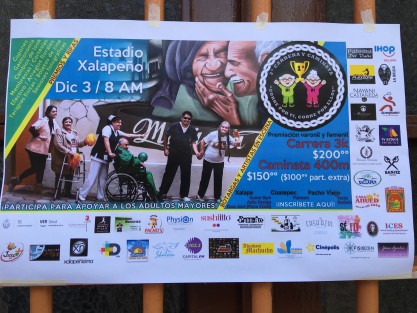 La Casa Hogar del Adulto Mayor, Mariana Sayago, invita a público en general a participar en la convivencia carrera - caminata Corre por ti...corre por ellos, el próximo 3 de diciembre en el Estadio Xalapeño. Habrá premios y un momento de convivencia familiar, como parte de las actividades de inclusión social de los adultos mayores de ese centro. 