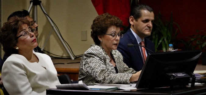 Silvia Edith Mota, Secretaria de Trabajo, compareció ante diputados la tarde de este martes.