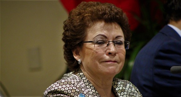 Silvia Edith Mota, Secretaria de Trabajo, compareció ante diputados la tarde de este martes.