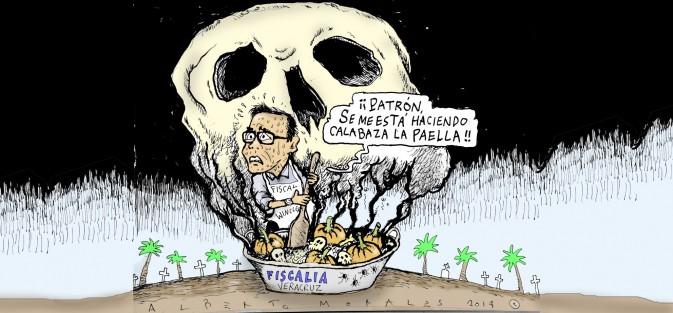 Se le hace bola la paella. 
